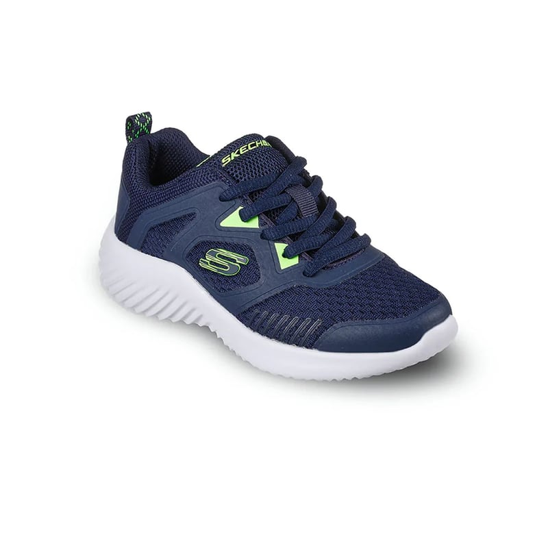 TENIS SKECHERS AZUL PARA NINO SK BOUNDER ROZERG NAVY LIME 403735LNVLM