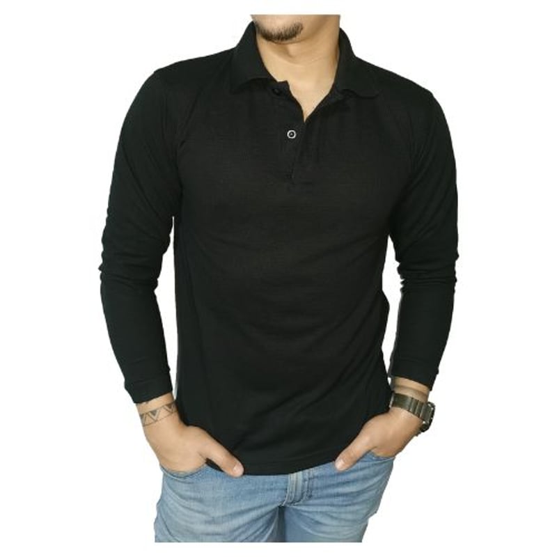 Camibuso Cuello Tipo Polo 100 Algodon Nacional Manga Larga