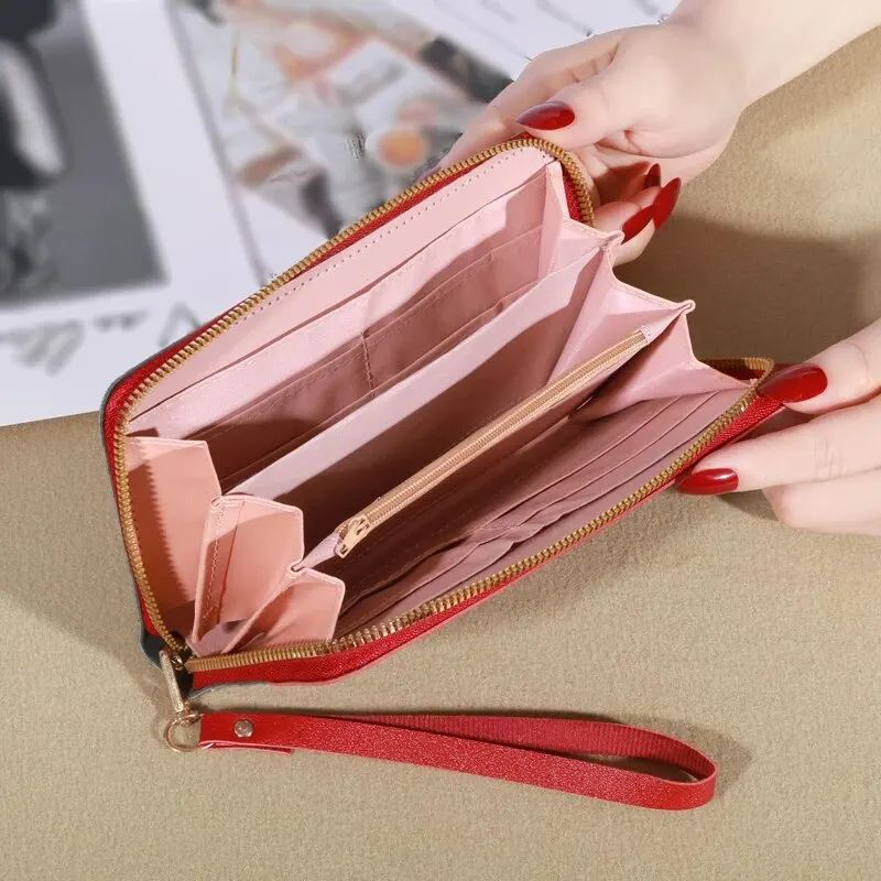 Cartera Con Cremallera Elegante Cartera Larga Para Mujer GENERICO falabella