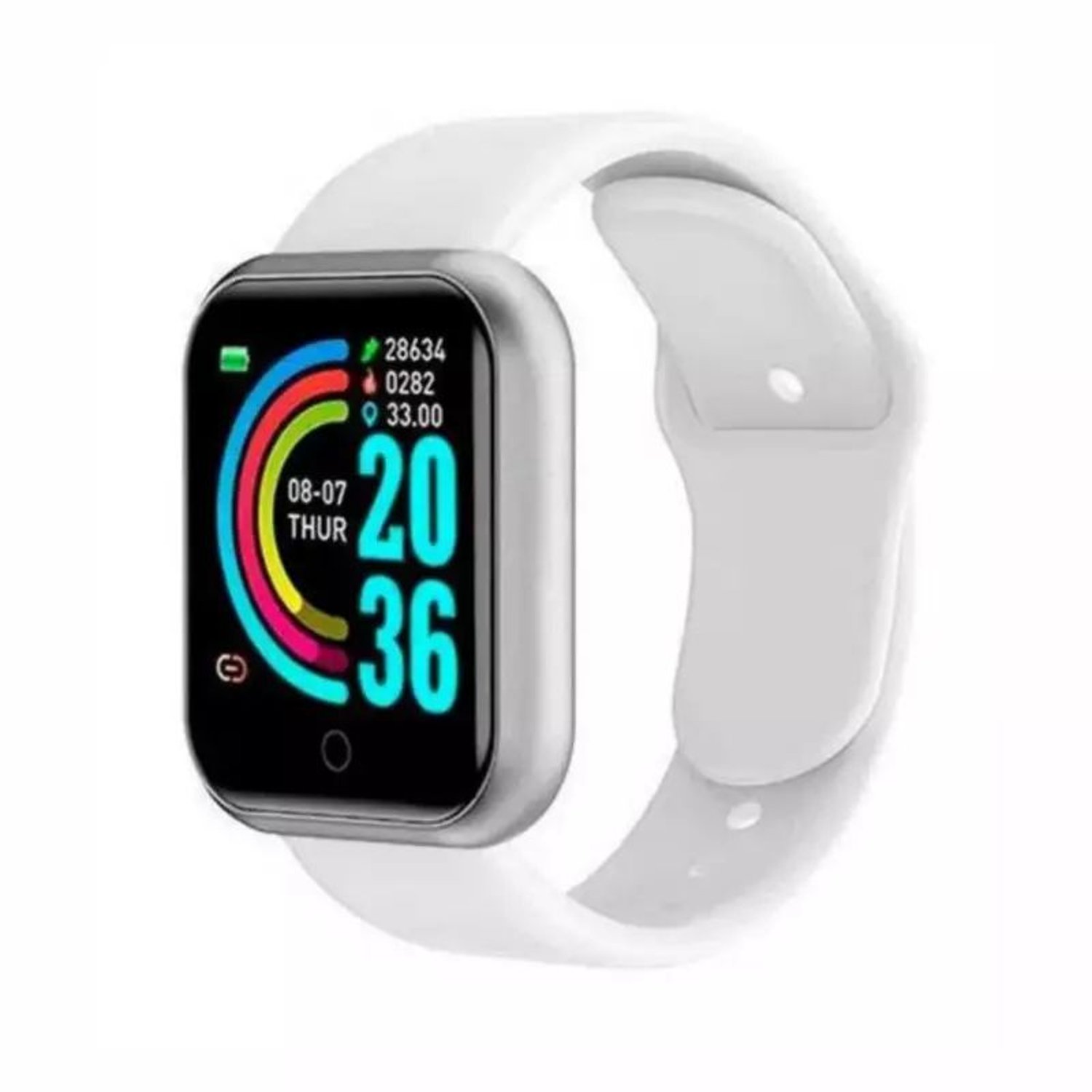 Smart Watch Reloj Inteligente D20 Regalo Ninos Hombre Mujer Blanco GENERICO falabella