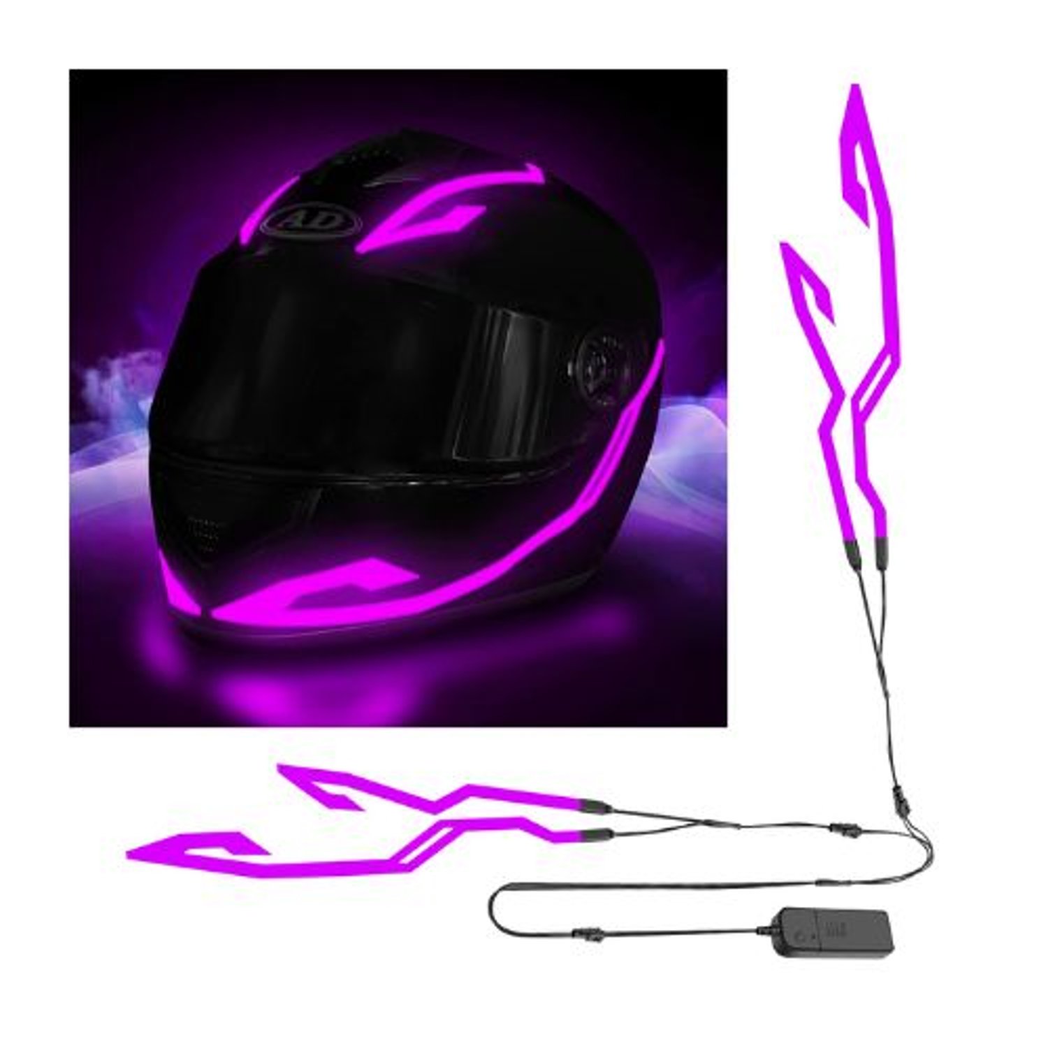 Luz Led Para Casco Moto Bicicleta Morado AFM falabella