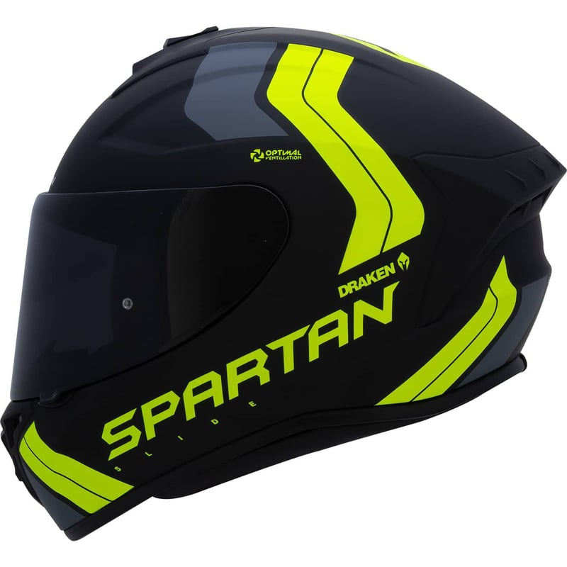 CASCO MOTO SPARTAN DRAKEN CERTIFICADO SLIDE NEGRO MATE TLL S SPARTAN falabella