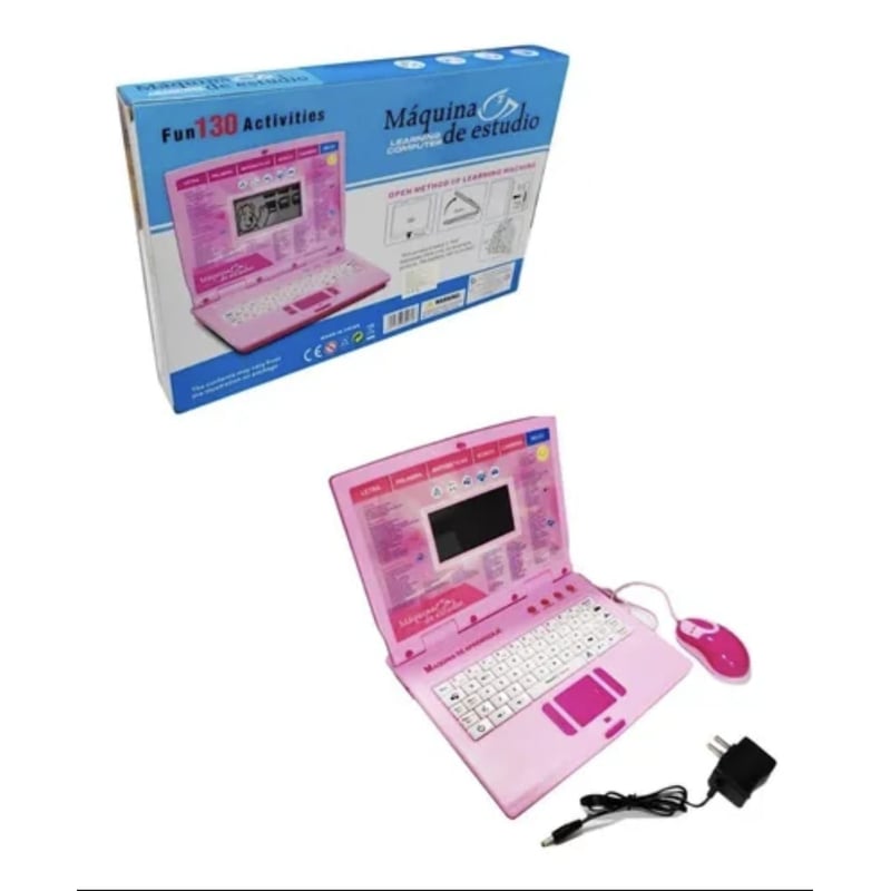 Computadora Didactica Para Niños 130 Funciones 110v 12v Rosa GENERICO ...