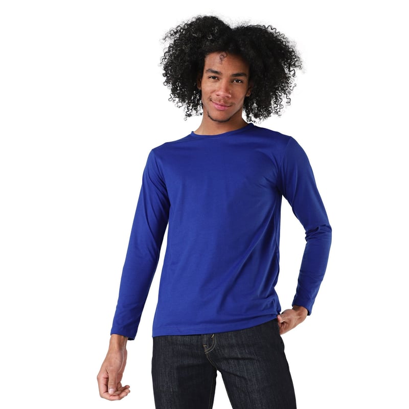 Camisetas manga larga hombre sales