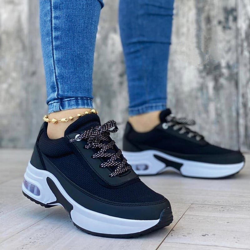 Tenis casual negro mujer hotsell