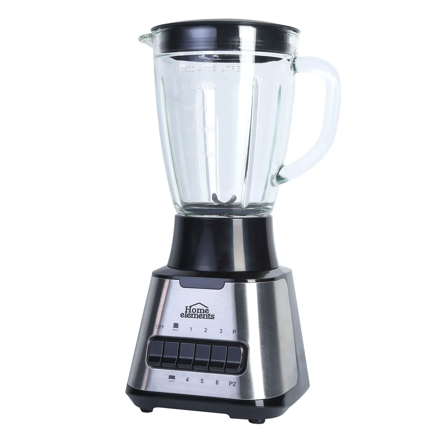 Licuadora home elements vaso de vidrio 2 velocidades shop