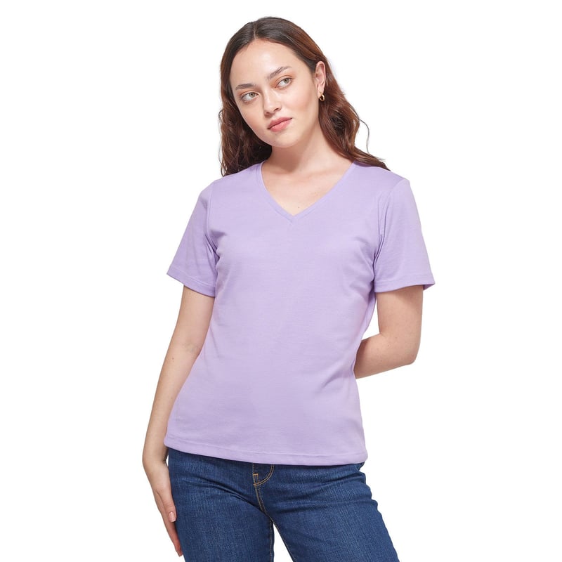 Camiseta lila mujer hotsell