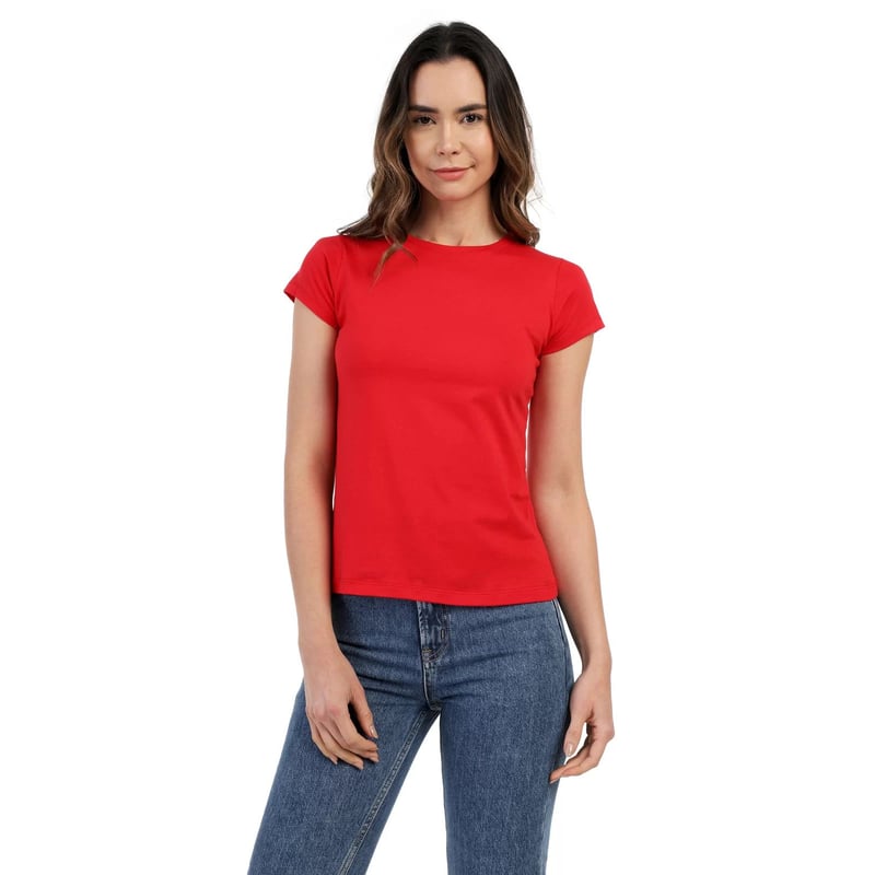 Camiseta Basica Dama Rojo Womanpotsherd