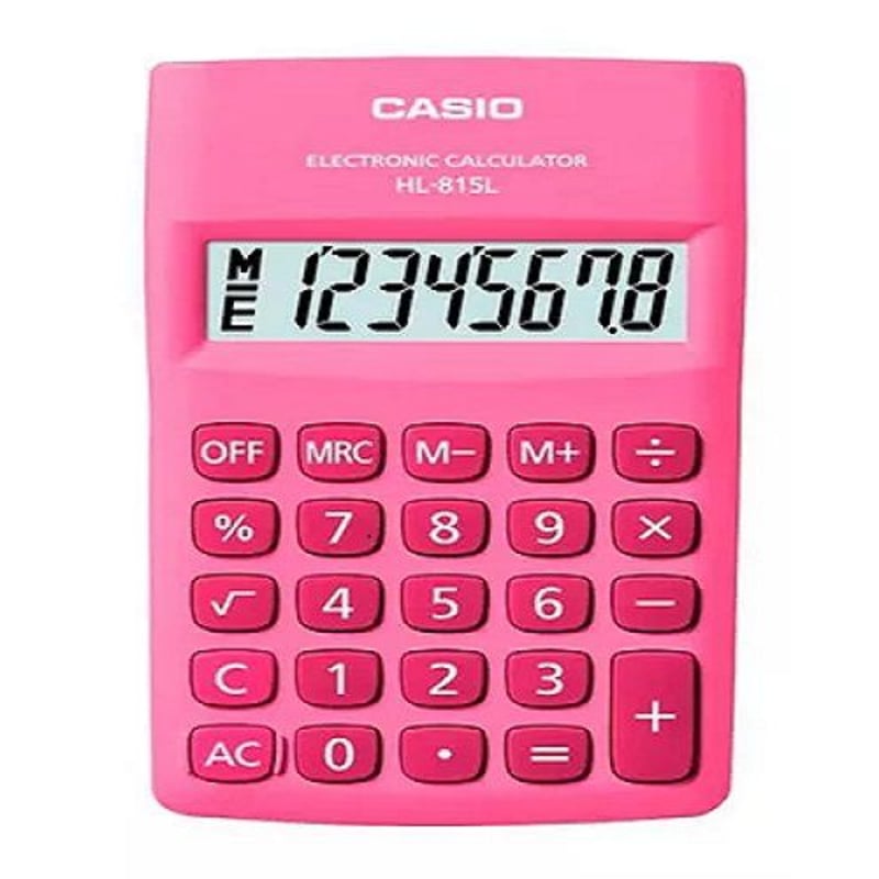 Calculadora Rosada De 8 Digitos Hl 815l CASIO falabella