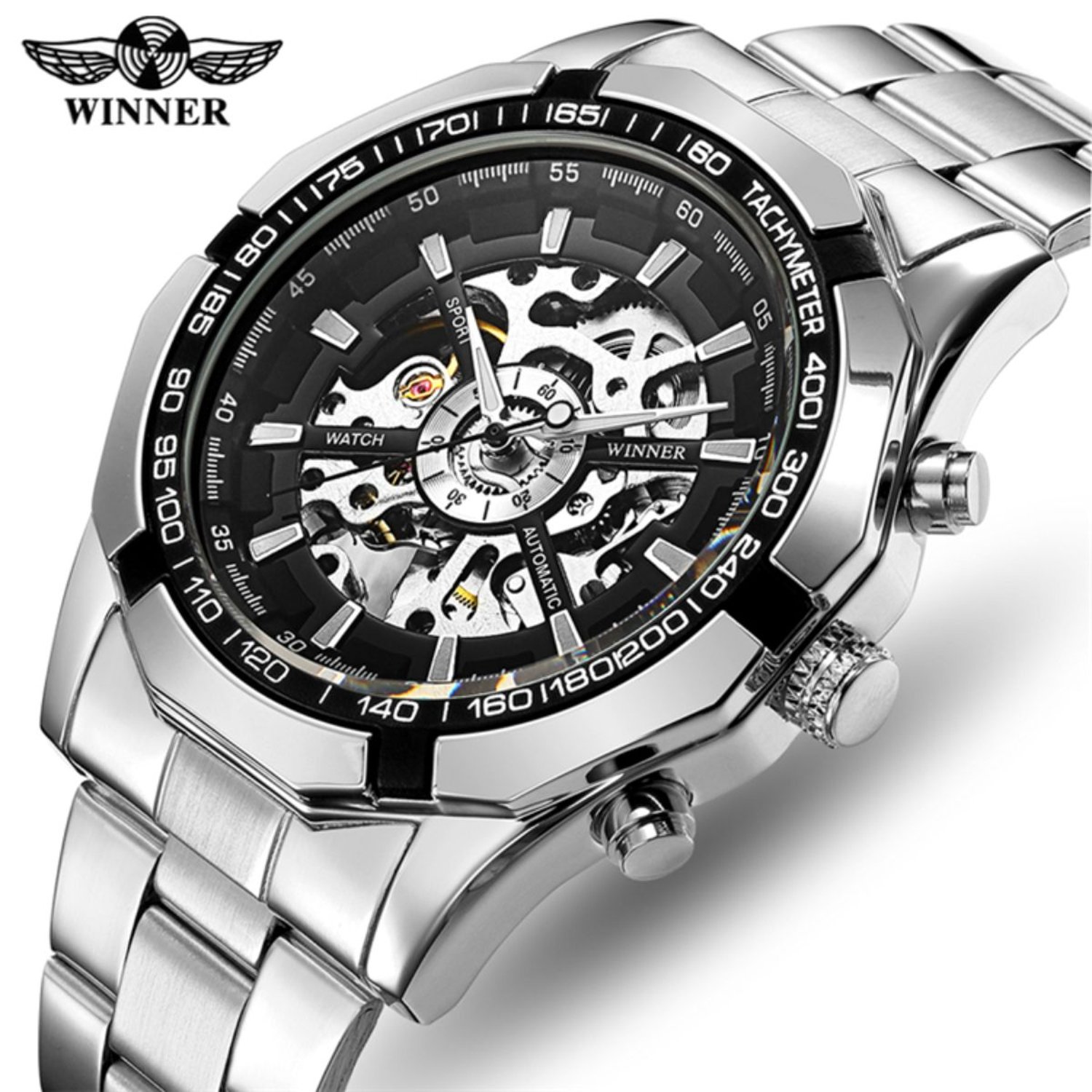 Reloj Hombre Winner 246 Automatico Plateado WINNER falabella