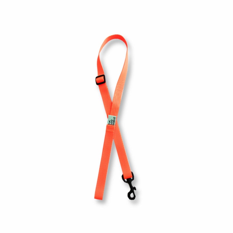 WAWAW - Traílla para perro  talla 16mm sencilla unicolor adorable naranja neón Wawaw