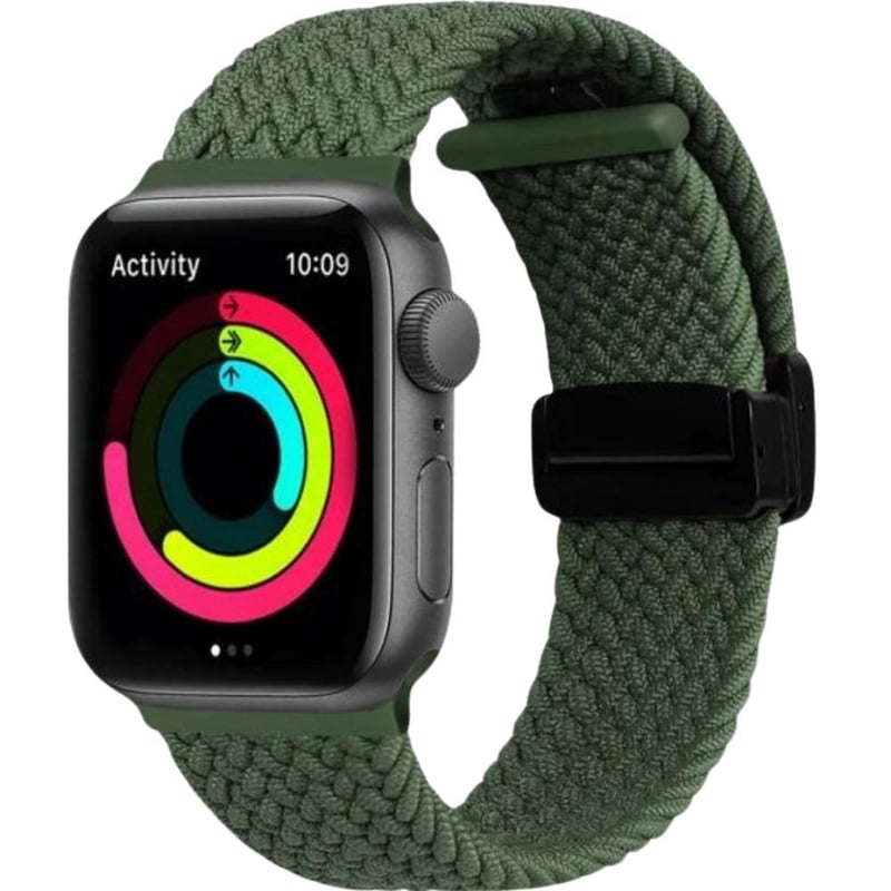 Correa Braided Magnetic para iWatch Pulsos Banda 42mm a 49mm Green GENERICO falabella
