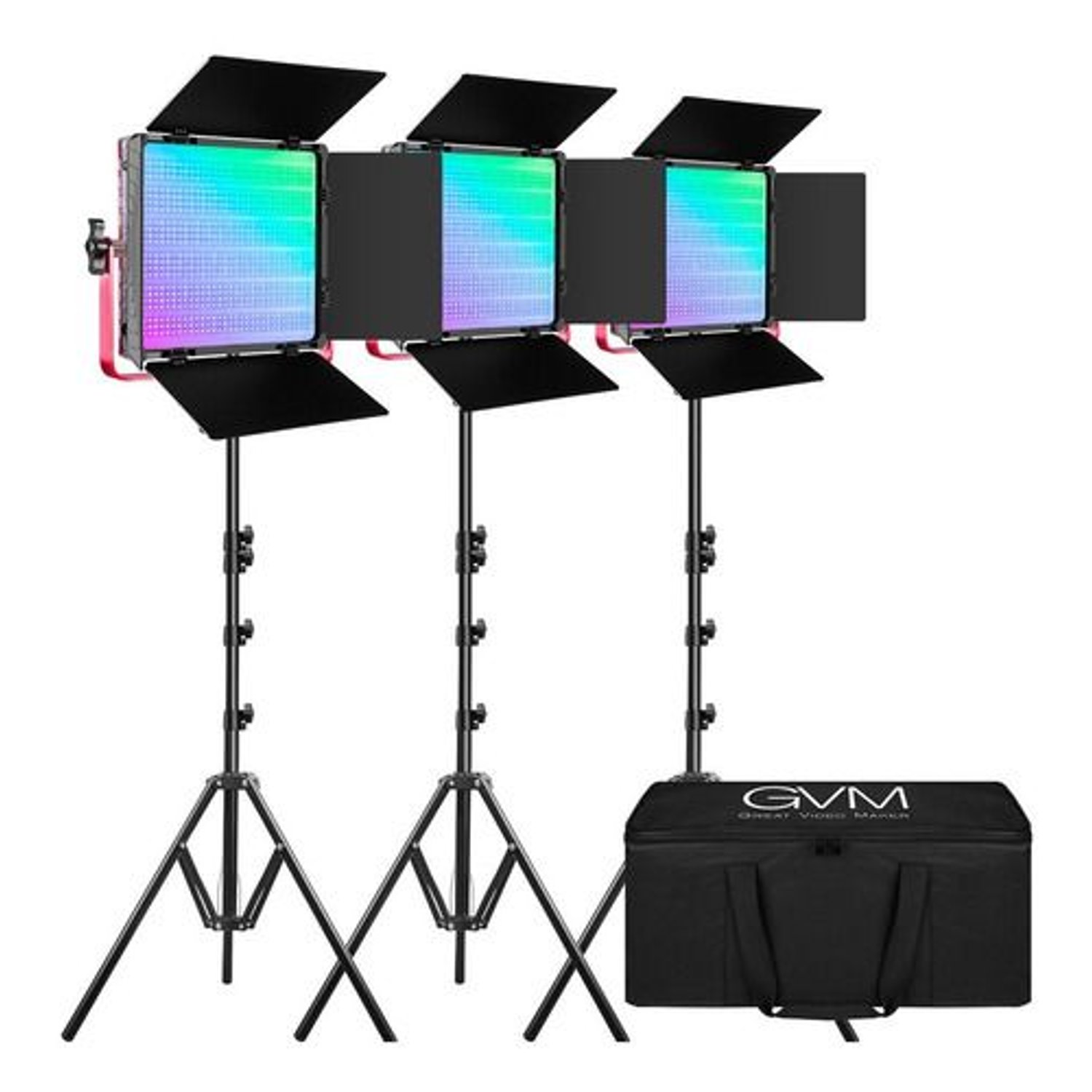 3x Gvm 1200d Rgb Iluminacion Estudio Luces Led Video Kit GENERICO |  falabella.com