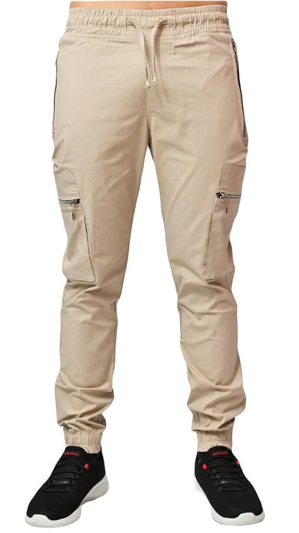Southpole Cargo Fleece Jogger Pantalones, Gris, S Para Hombre