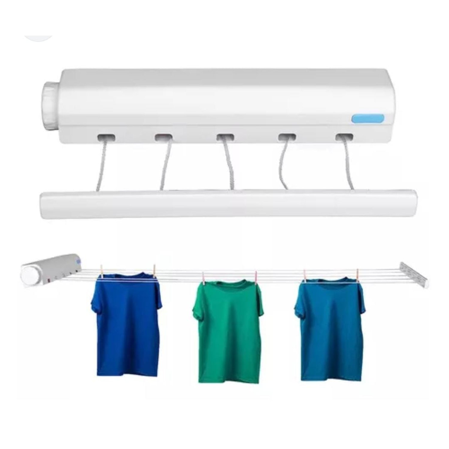 Tendedero Retractil X 5 Cuerdas Para Pared 3.75mtr Max GENERICO falabella