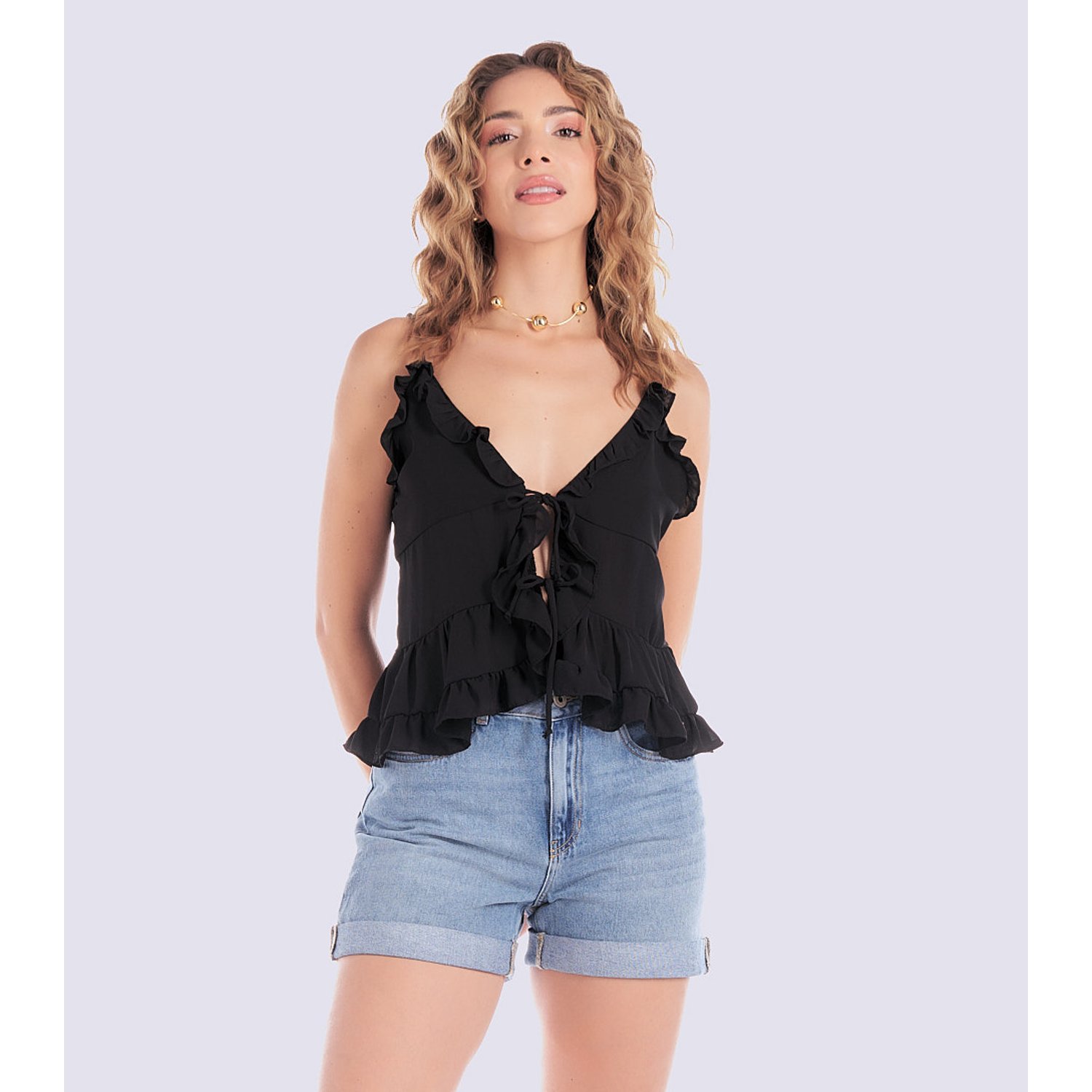 Blusa de Golas para Mujer Derek.