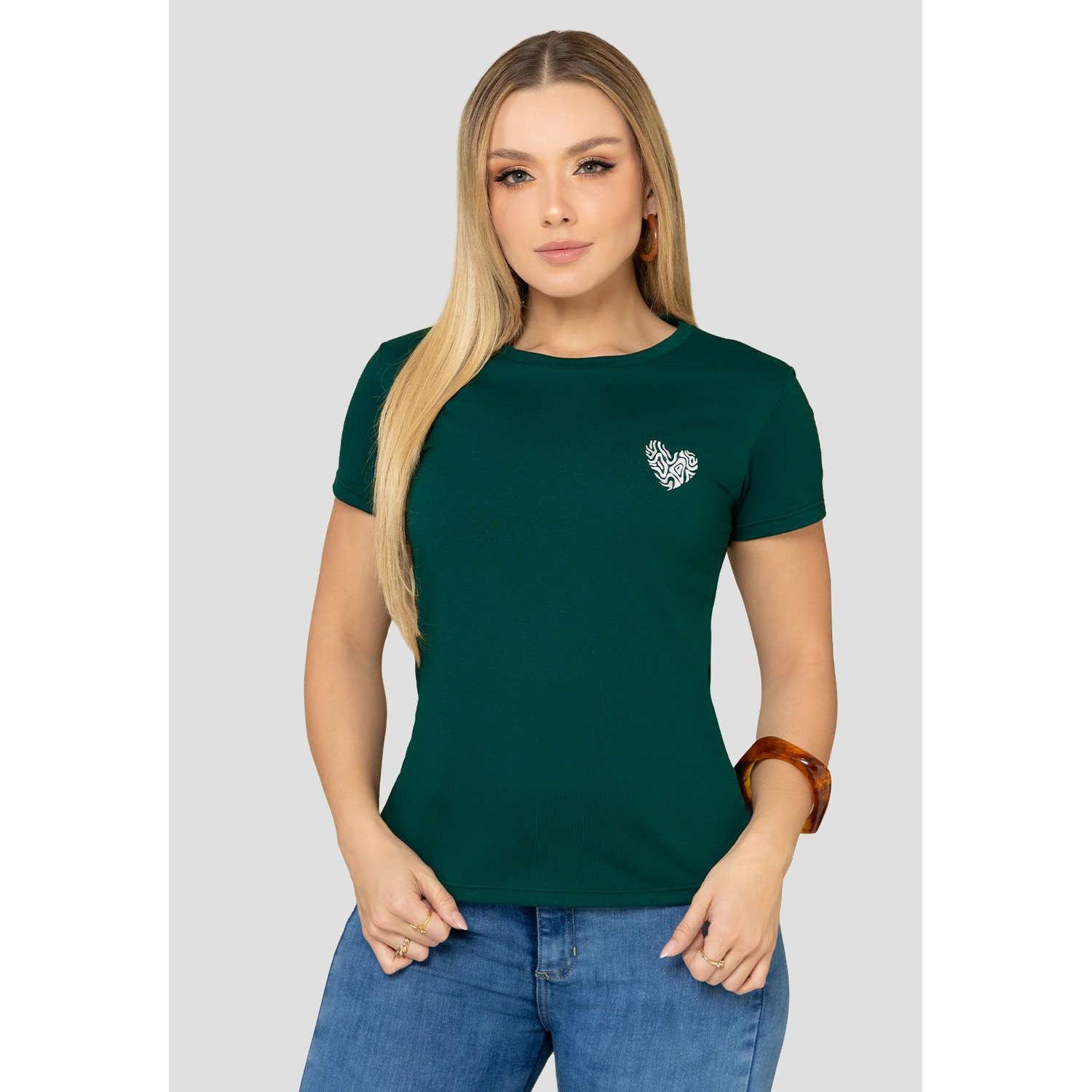 Camiseta verde botella mujer on sale