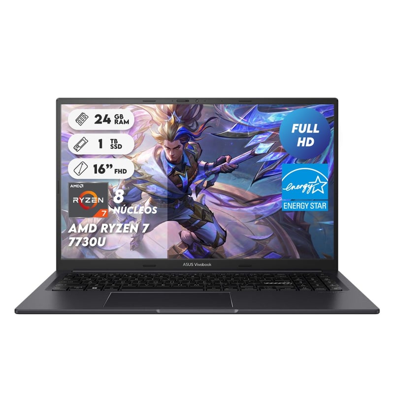 Portátil Asus Ryzen 7 7730U RAM 24GB SSD 1 TERA 15.6 Pulgadas ...