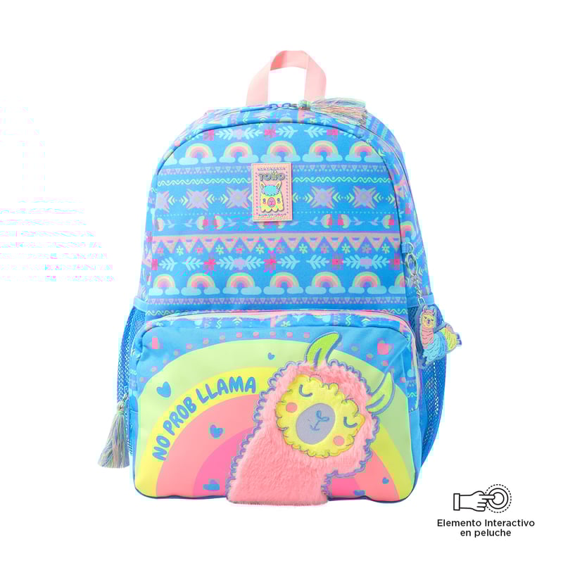 Morral Totto para Nina Llama Azul M TOTTO falabella