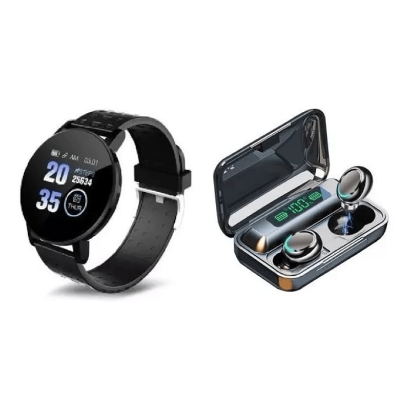 Reloj Inteligente Smart 119 Plus F9 Audifonos Base Carga GENERICO falabella