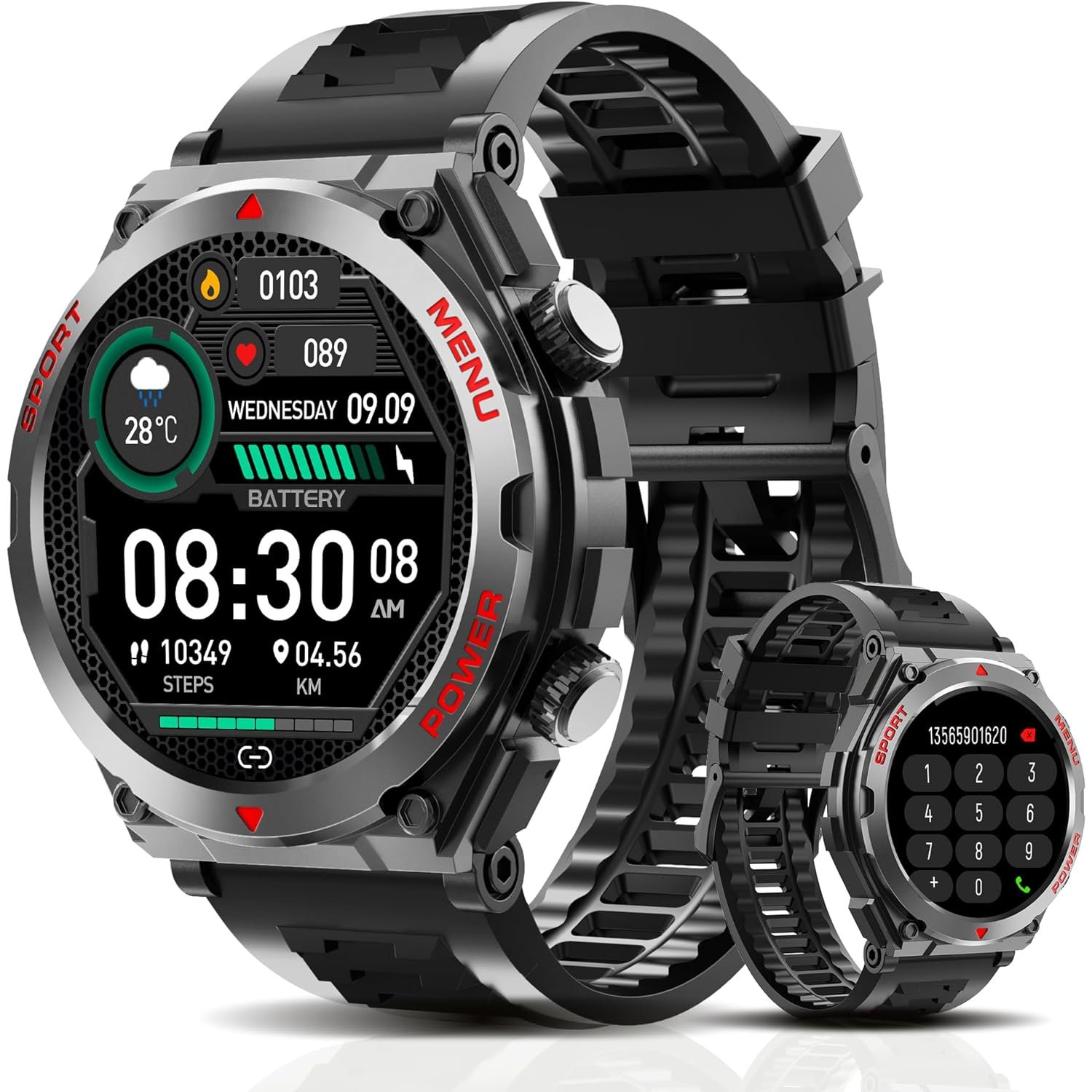 Reloj inteligente pantalla grande shop