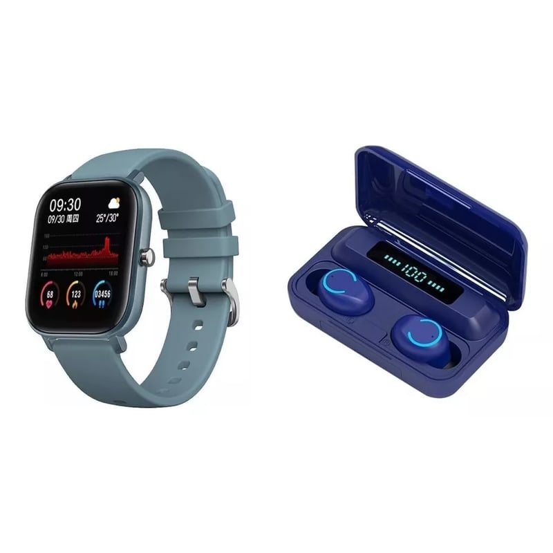 Smart Watch Reloj P8 1.4 Audifono Inalambrico Powerbank F9 GENERICO falabella
