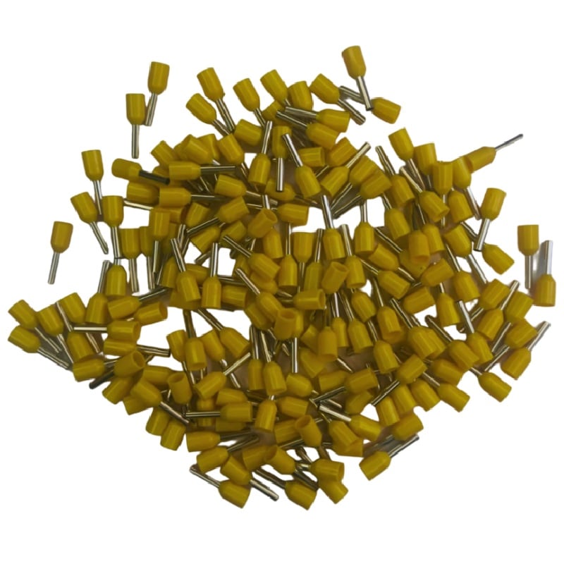 100pcs Terminal Pin Tubular Cable Calibre 18AWG E1008 AMARILLO GENERICO ...