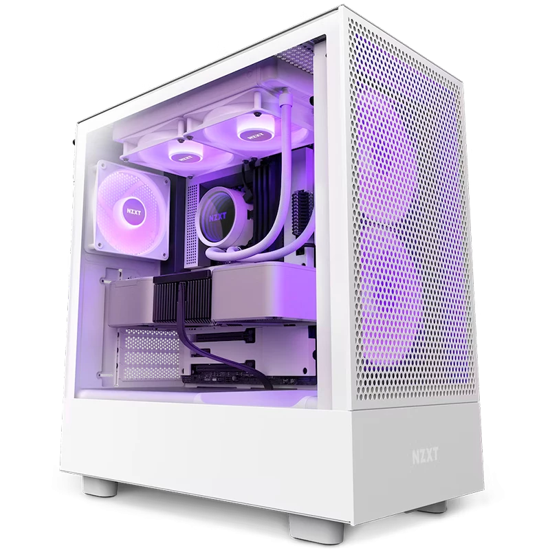 NZXT - Caja ATX NZXT H5 Flow RGB Blanco