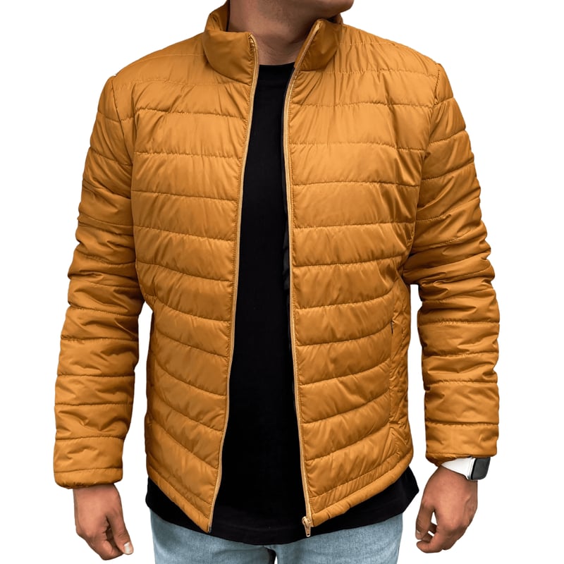 Chamarra mostaza hombre sale