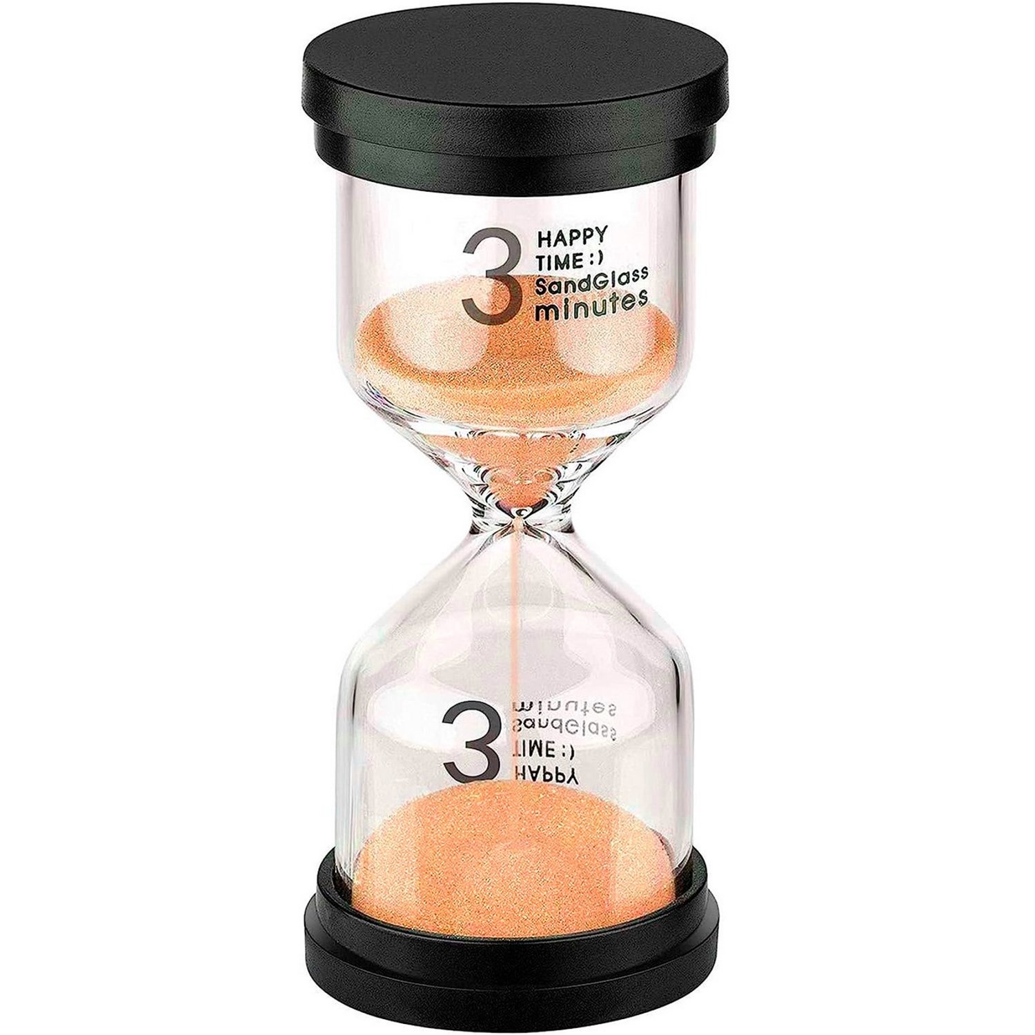 Reloj De Arena 3 Minutos Temporizador Base Negra Decoracion GENERICO falabella