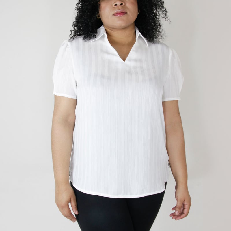 Blusa Para Mujer Manga Corta Blanco Marca L H L Y H falabella