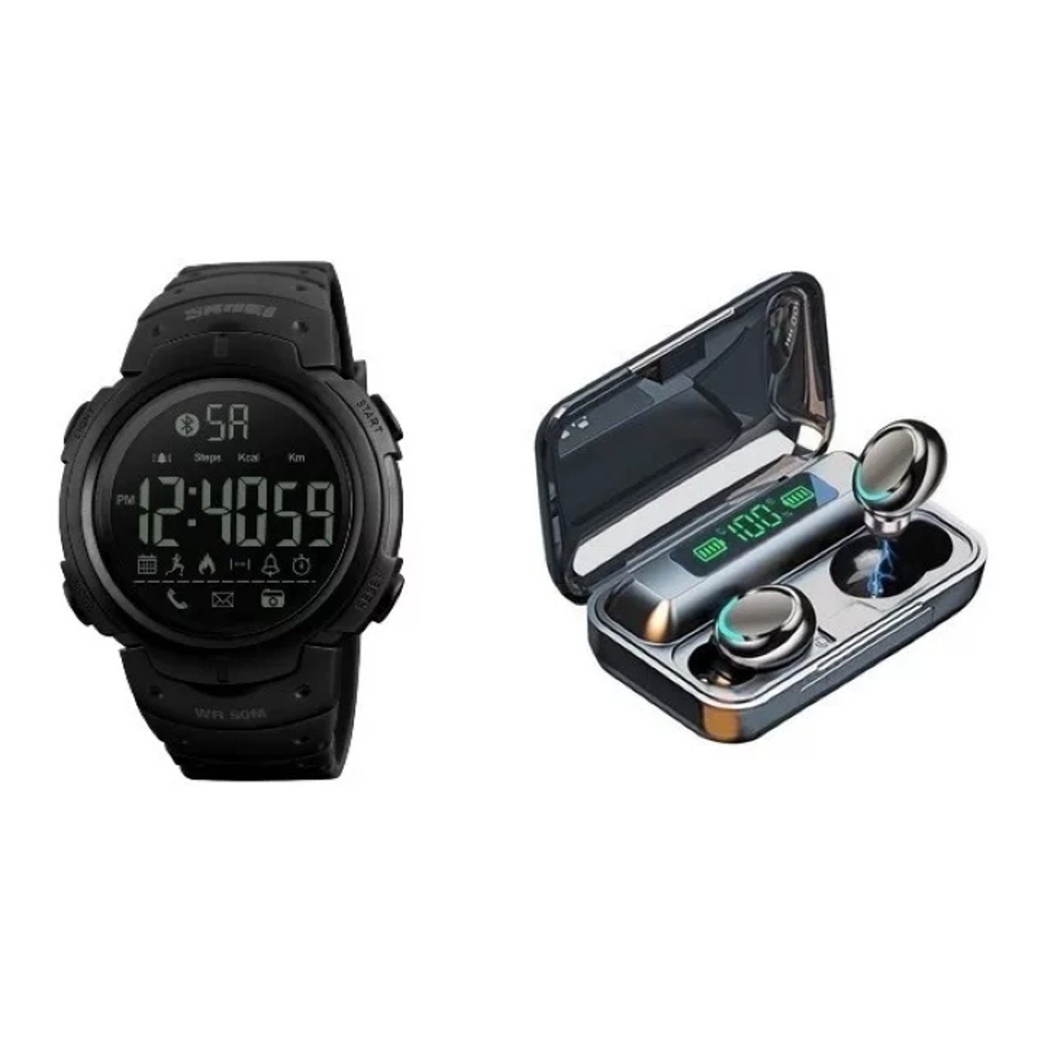 Reloj Skmei Bluetooth 1301 Regalo audifonos F9 Inalambricos SKMEI falabella