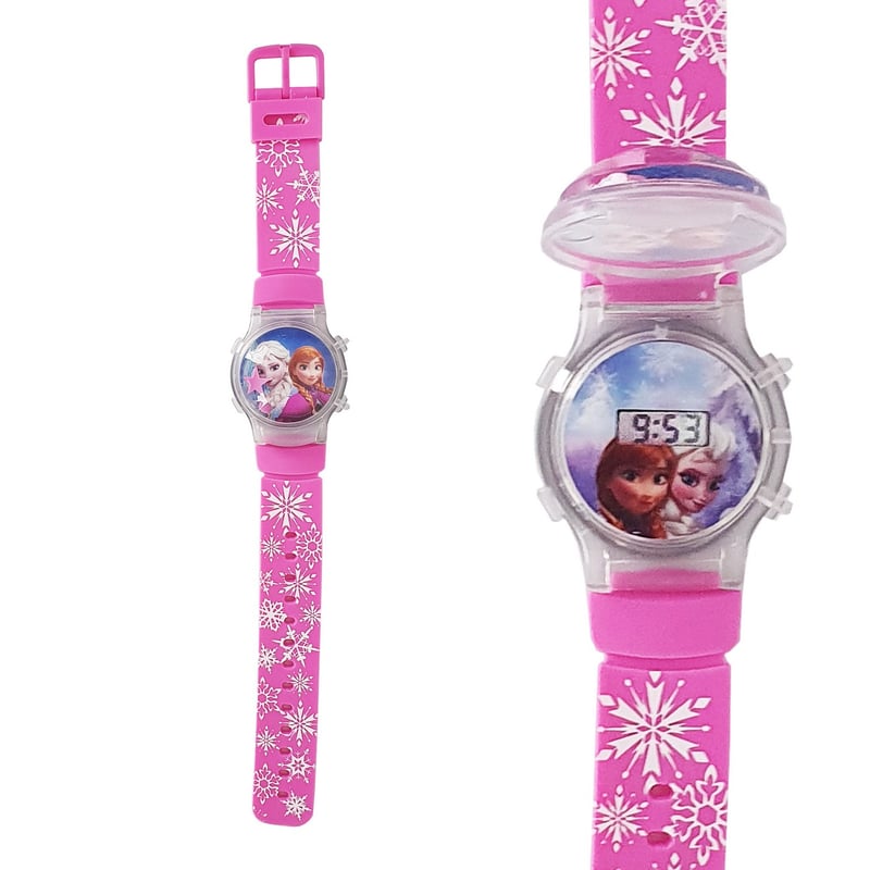 Reloj Ninas Digital Luces Tapa Infantil Elsa Frozen 3d GENERICO falabella