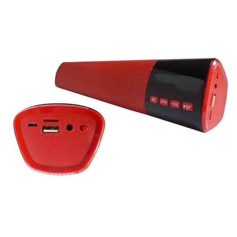 OTRAS MARCAS - Barra sonido parlante bluetooth super bass rojo