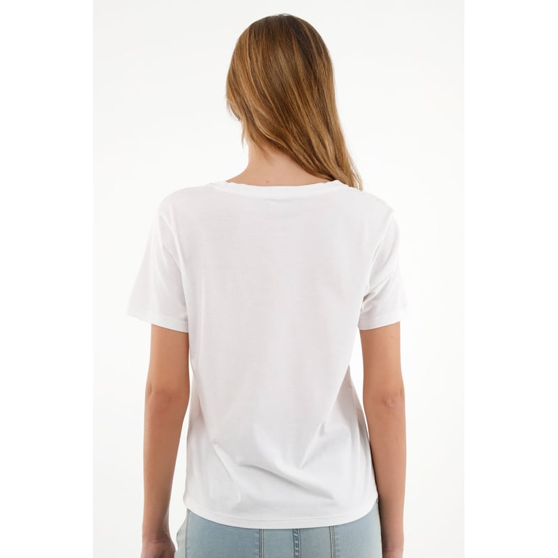 Camiseta blanca cuello redondo para mujer TENNIS falabella