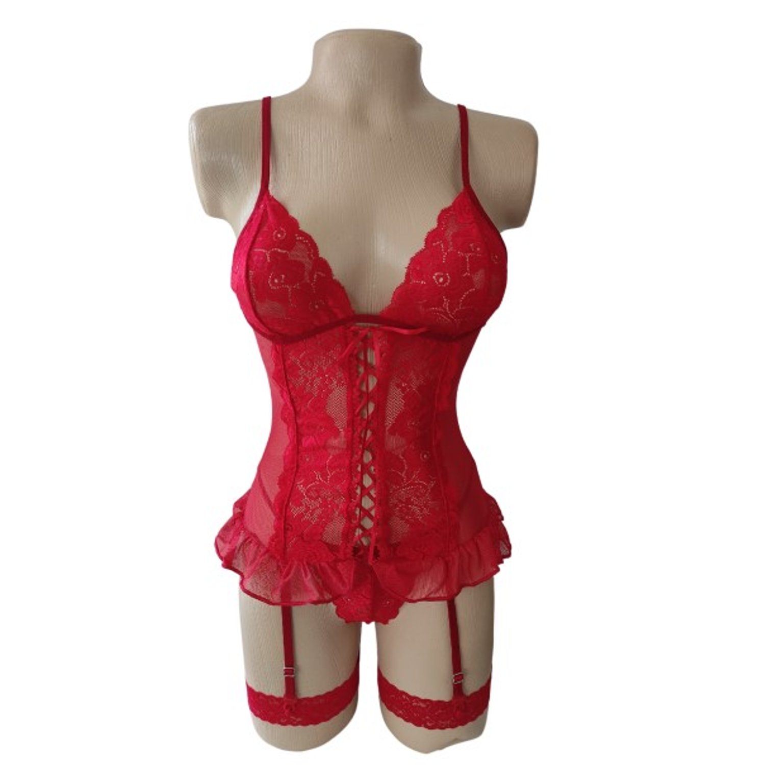 Babydoll Lenceria Sexy Ligueros Ligas Corselette GENERICO falabella