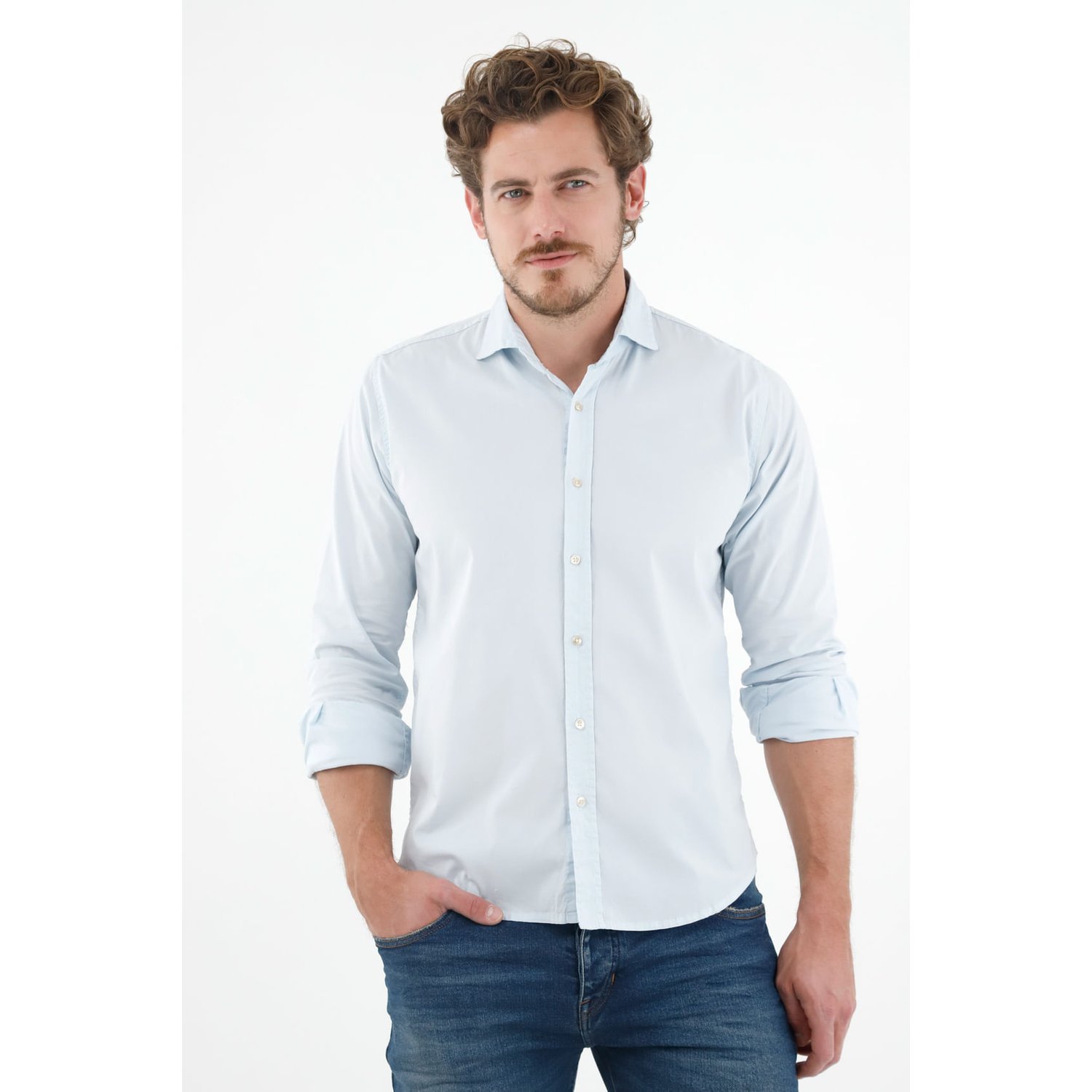 Camisa clasica azul para hombre TENNIS falabella