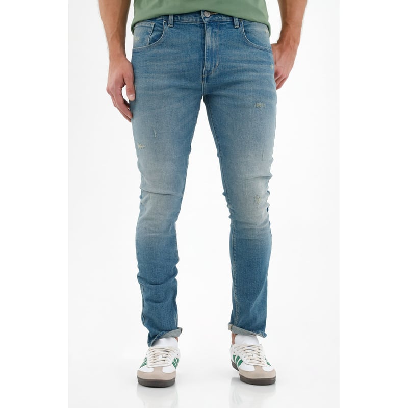 TENNIS - Jean Nudy con destroyed azul para hombre