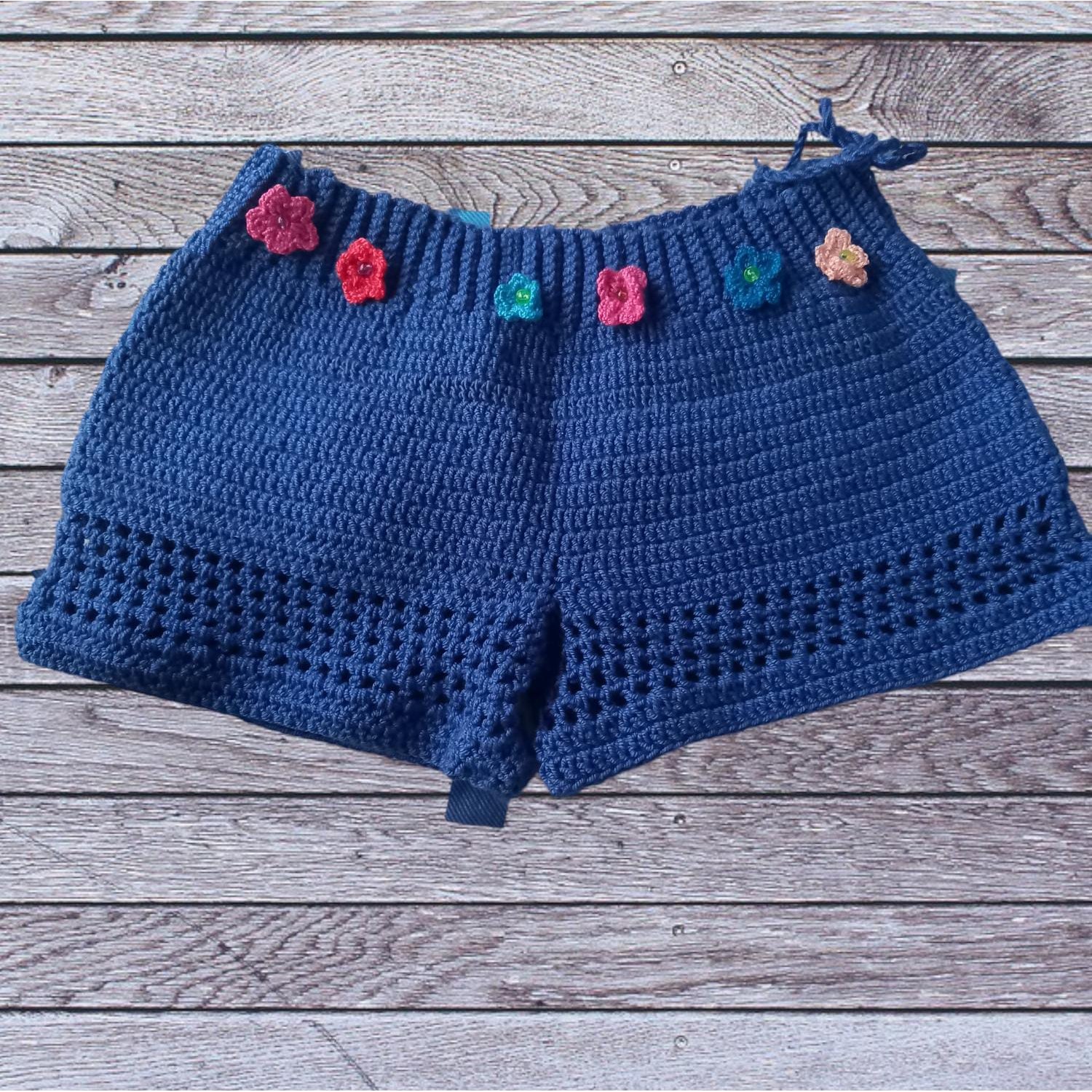 Short de niña tejido a crochet sale
