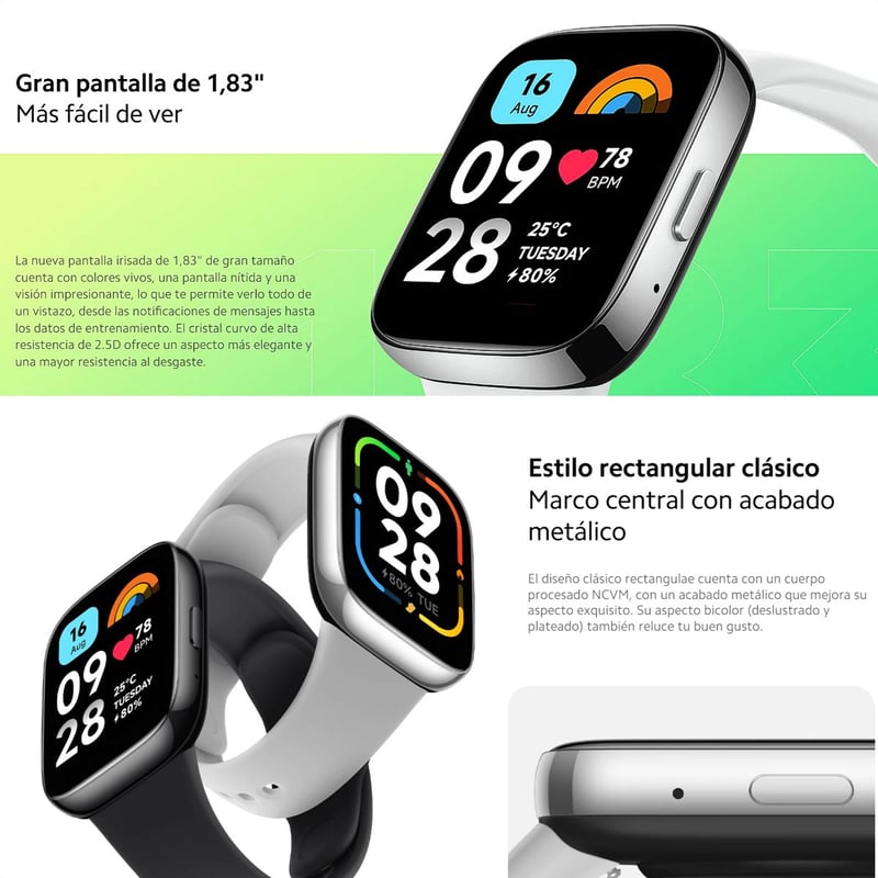 Celular Xiaomi Redmi A3 64GB 3GB Blk Watch 3 Active Gris XIAOMI falabella