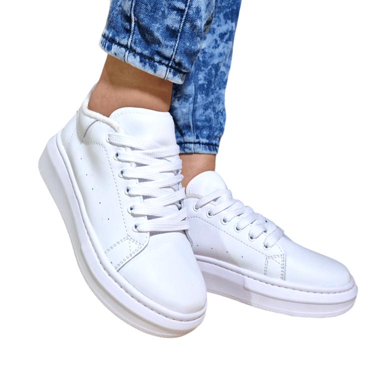 tenis bajitos de mujer blancos