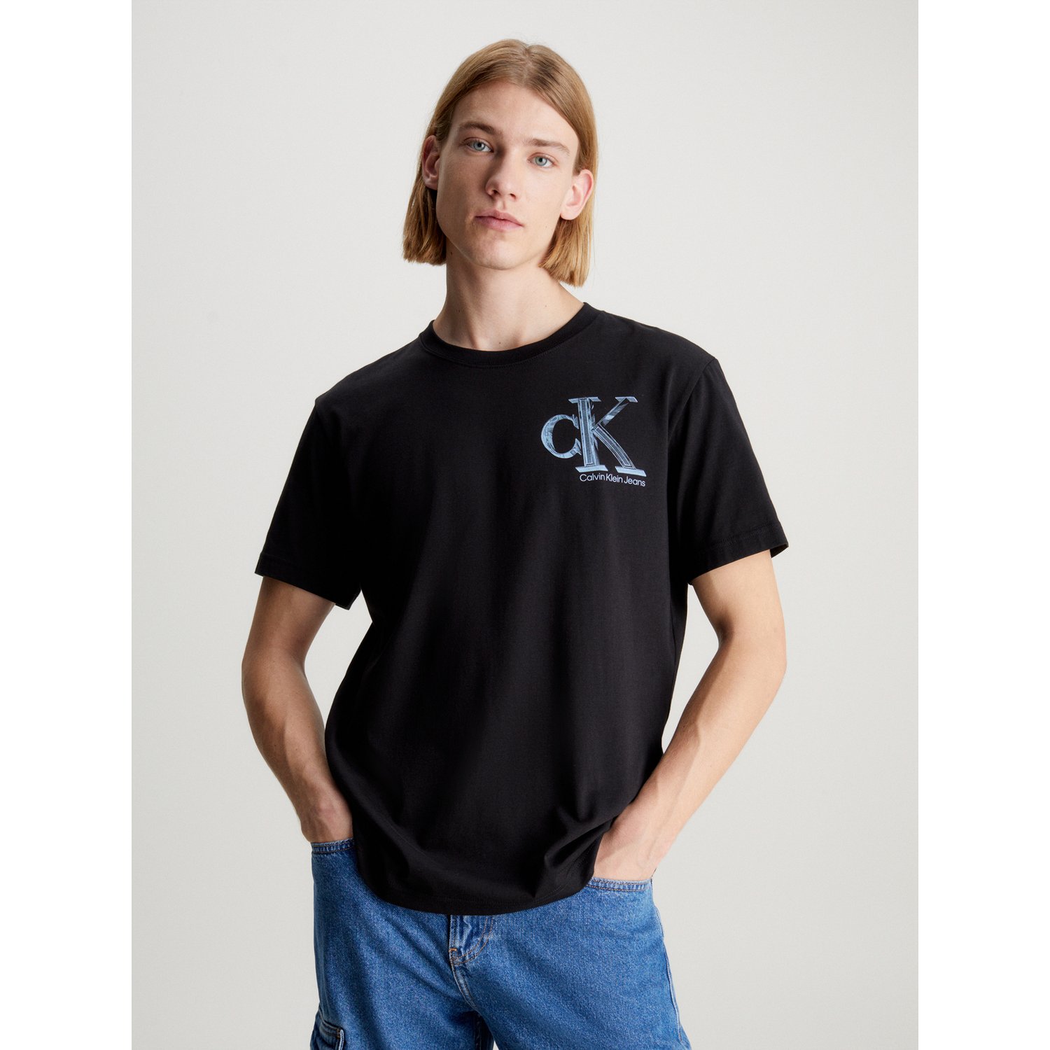 Camiseta negra calvin klein clearance