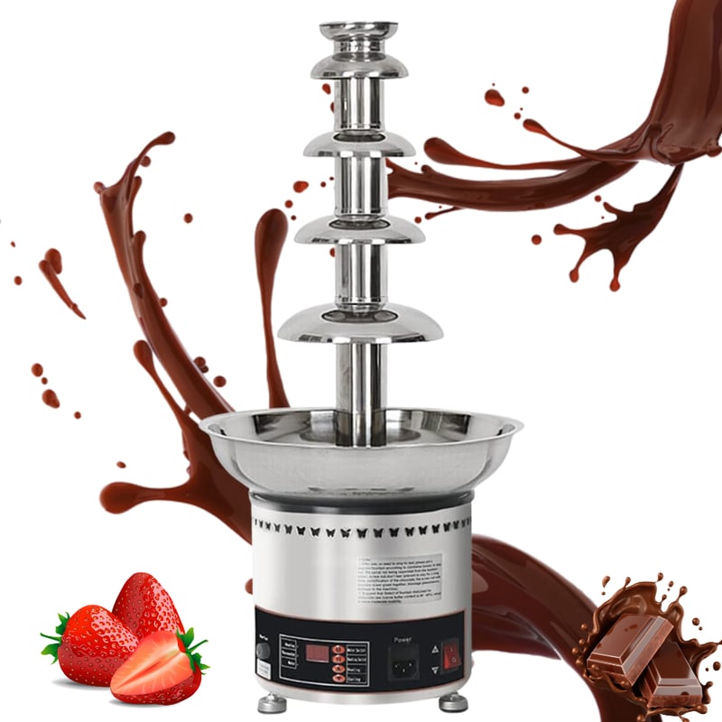 RENAHOUSE - Fuente De Chocolate Industrial 5 Niveles En Acero 304 150w