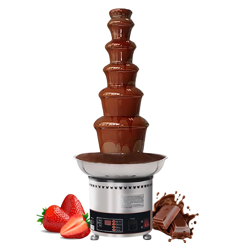 RENAHOUSE - Fuente De Chocolate Industrial 5 Niveles En Acero 304 150w