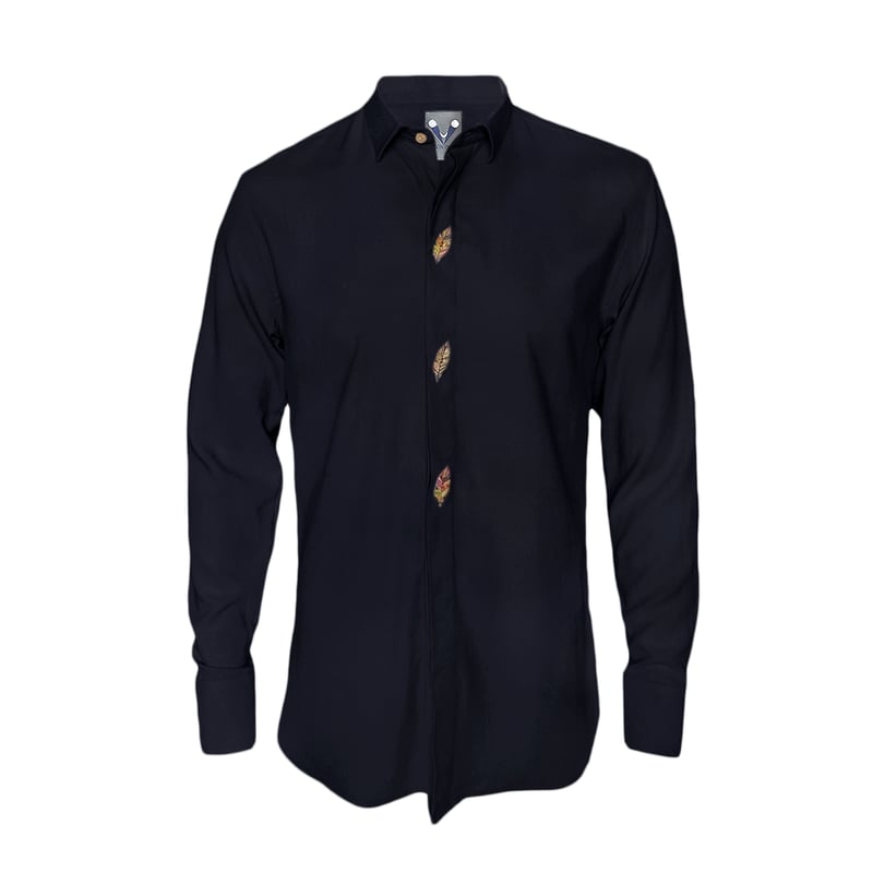 Camisa de lino negra hombre best sale