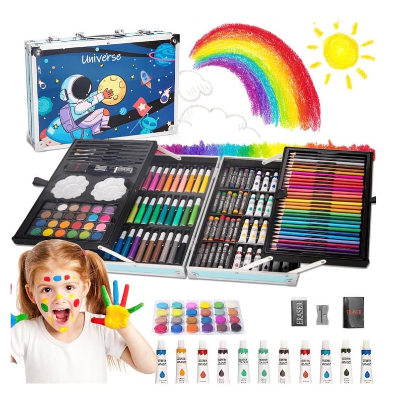 Juego De Bolígrafos Eléctricos Para Grafiti Para Niños, Marcador De Pintura Artística Lavabl Con Aerosol Mágico, Aerógrafo, Rotulador Recargable, 4 Plantillas Para Dibujar - AliExprs 26
