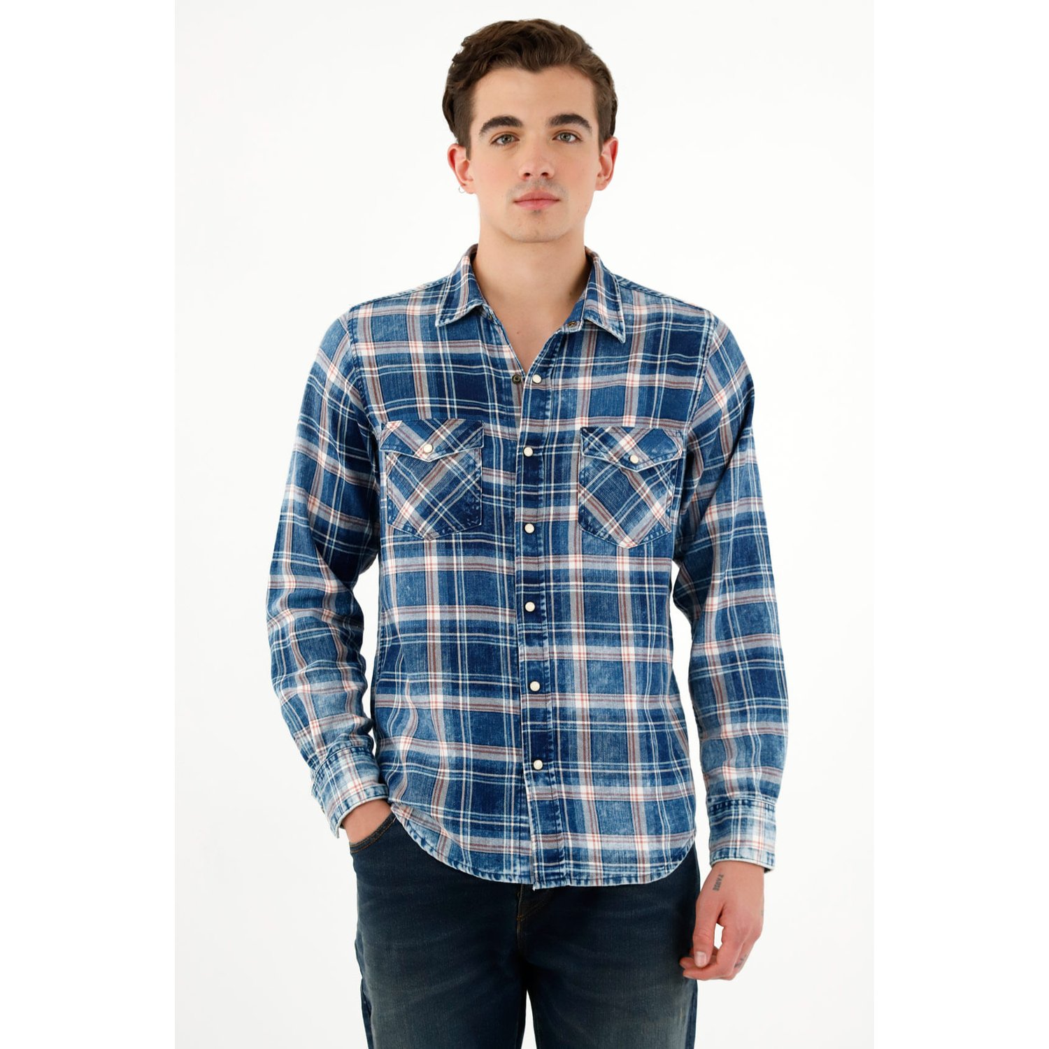 Camisa lenadora azul para hombre TENNIS falabella