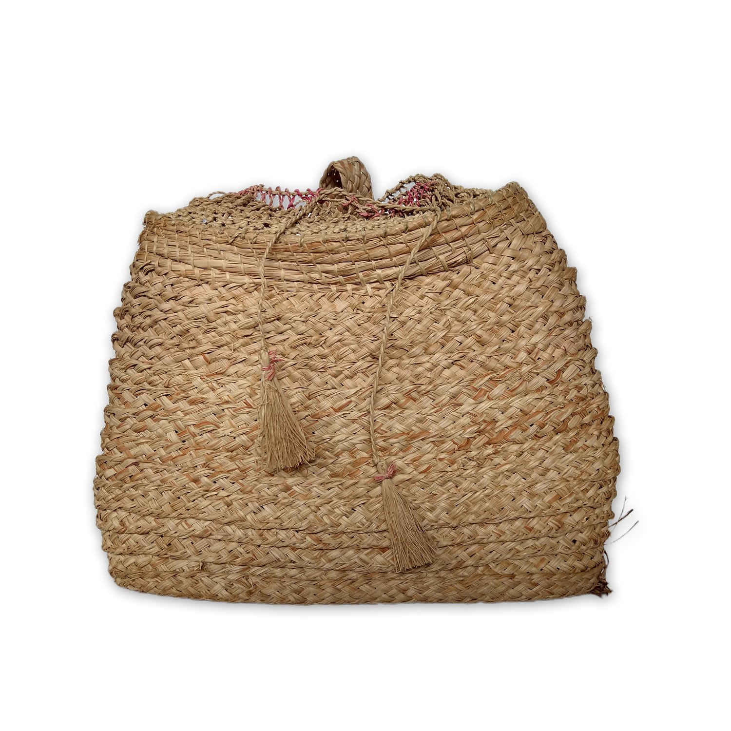 Bolso Tipo Morral Artesanal Tejido En Palma