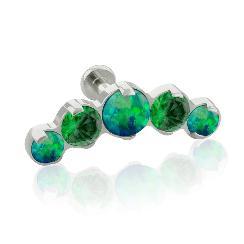 Orecchini A Barra Curva In Titanio Per Piercing Rook, Con Zirconi Cubici Lucenti - Misura 16, 8mm - Gioiello Elegante E Ipoallergenico - 4