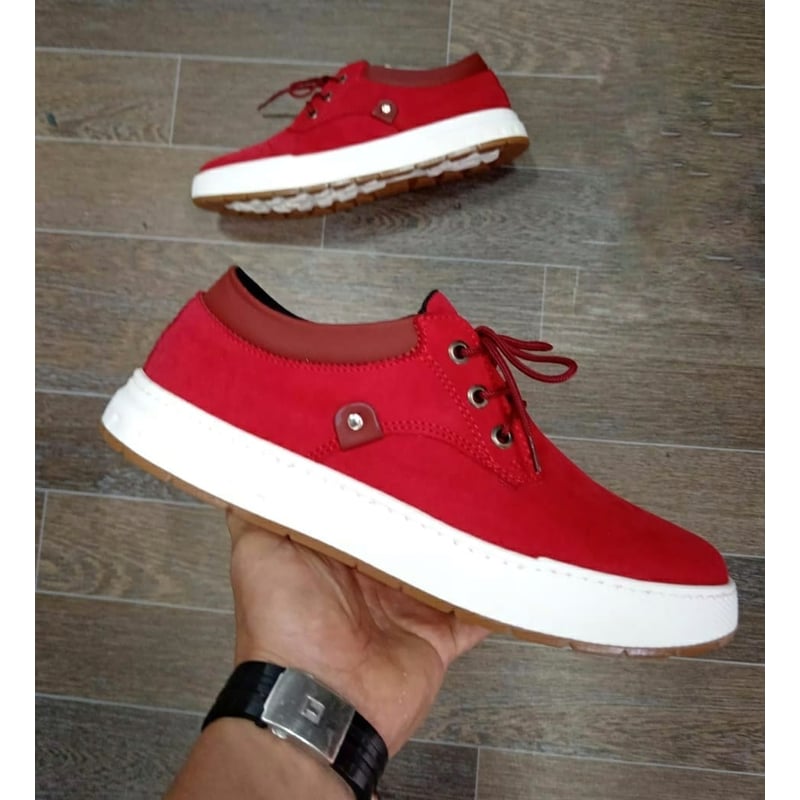Tenis De Hombre Color Rojo Bello Calzado Moda Casual GENERICO ...